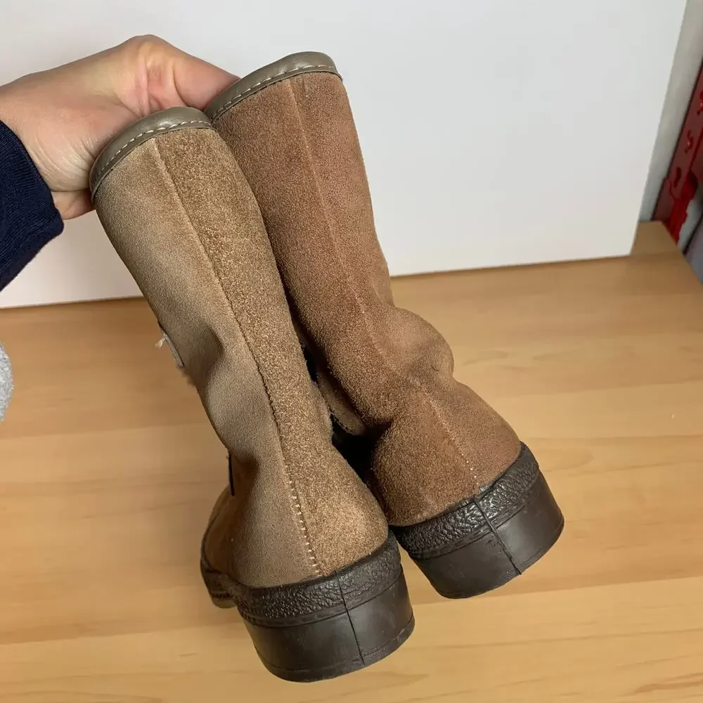 Yodelers Women's Brown Genuine Leather Boots Size 7